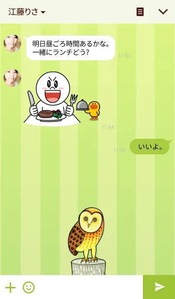 [LINE着せ替え] OWL Museum 1 - Barn Owlの画像3