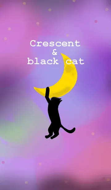 [LINE着せ替え] 三日月と黒猫の幻想世界。の画像1