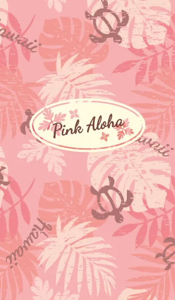 [LINE着せ替え] Pink Alohaの画像1