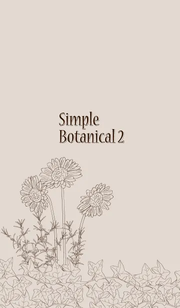 [LINE着せ替え] Simple botanical 2 ~モノクロ~の画像1