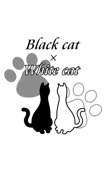 [LINE着せ替え] 黒猫と白猫の画像1