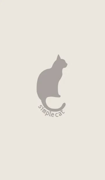 [LINE着せ替え] simple cat beigeの画像1