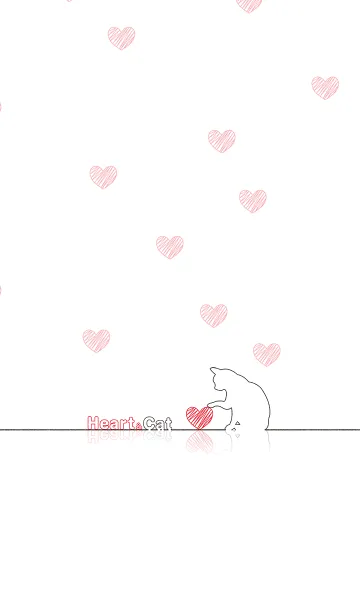 [LINE着せ替え] Heart＆Catの画像1