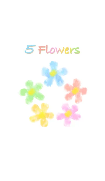 [LINE着せ替え] 5 Flowersの画像1