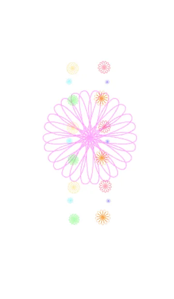 [LINE着せ替え] お花とリボンレース-カラフル-の画像1