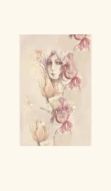 [LINE着せ替え] 花と少女の画像1