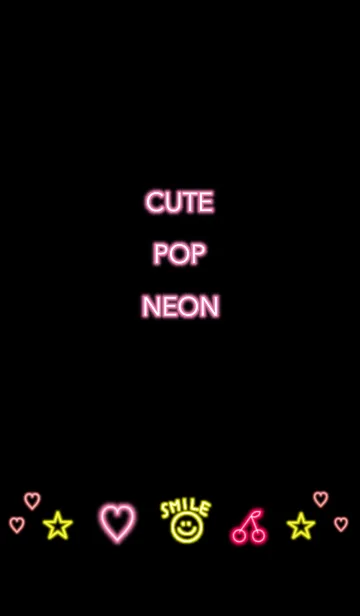 [LINE着せ替え] cute pop neon themeの画像1