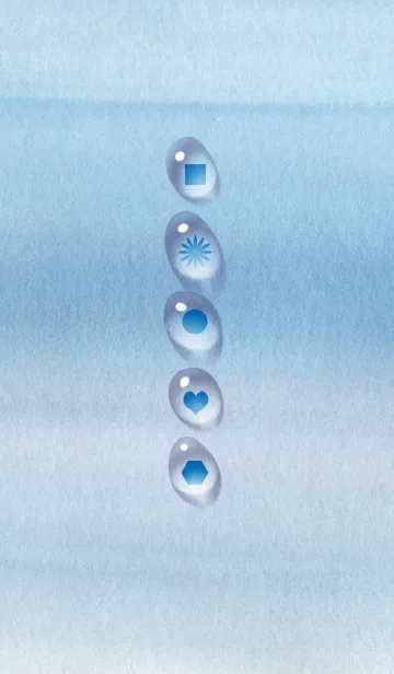 simple water color_blueの着せ替えメイン画像