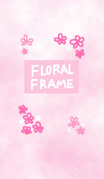 花のフレームのLINE着せ替え