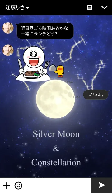 [LINE着せ替え] Silver Moon ver.2の画像3