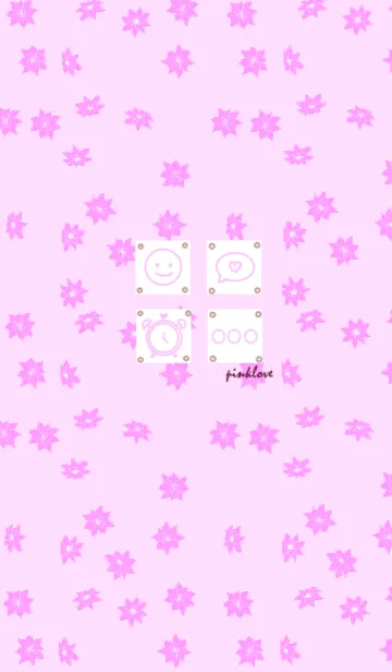 [LINE着せ替え] ピンクと花柄の画像1