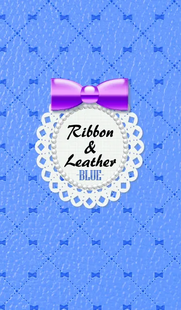 [LINE着せ替え] Ribbon＆Leather-BLUE-の画像1