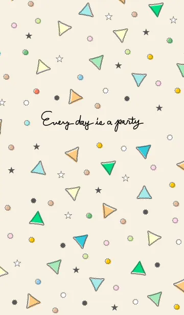 [LINE着せ替え] 毎日がパーティー-三角-の画像1