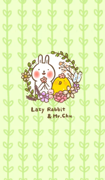 [LINE着せ替え] Lazy rabbit ＆ Mr.Chuの画像1