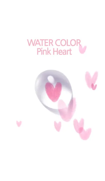 [LINE着せ替え] simple pink heart_water dropの画像1