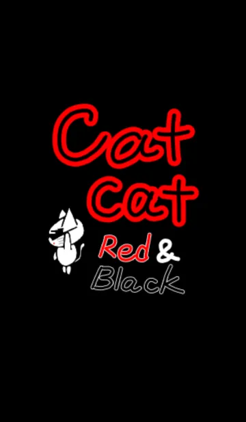 [LINE着せ替え] Cat cat(Red＆Black)の画像1