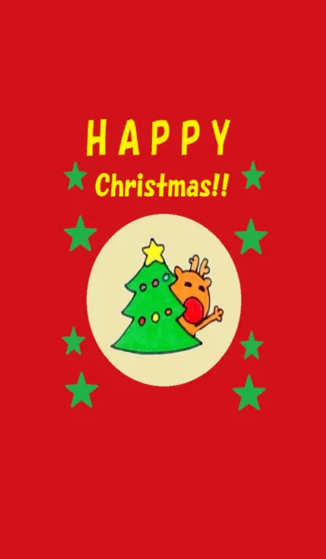[LINE着せ替え] 赤鼻のトナカイさんの幸せなクリスマスの画像1