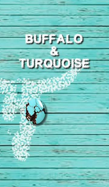 [LINE着せ替え] BUFFALO ＆ TURQUOISE -white-の画像1