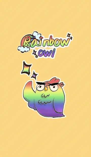 [LINE着せ替え] Rainbow owlの画像1