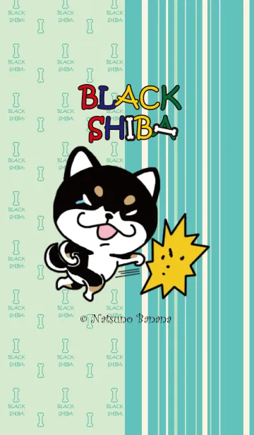 ブラックしば ミントグリーンの着せ替えメイン画像