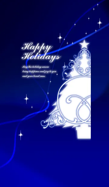 [LINE着せ替え] Happy Holidays -blue-の画像1