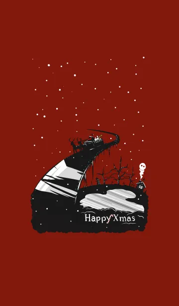 [LINE着せ替え] ブラックハッピークリスマスの画像1