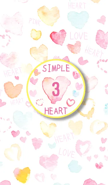 [LINE着せ替え] SIMPLE HEART 03♡の画像1