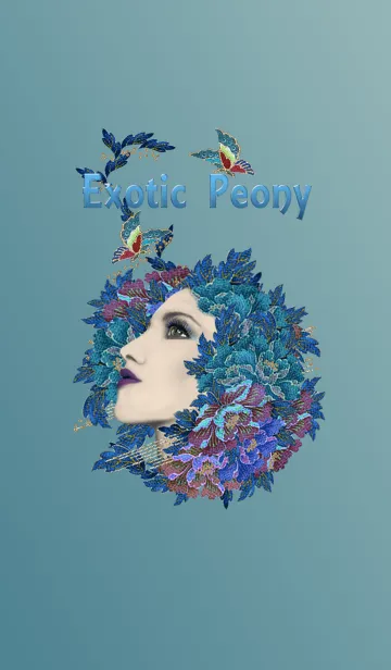 [LINE着せ替え] Exotic Peony Lyra「青碧のライラ」の画像1