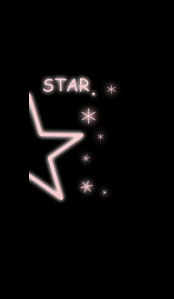 [LINE着せ替え] Half Star Pink Neon ver.の画像1