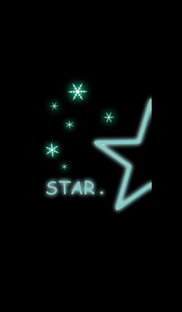 [LINE着せ替え] Half Star Blue Neon ver.の画像1
