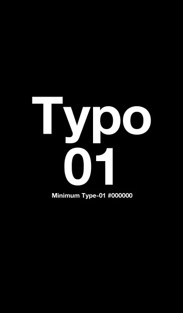 [LINE着せ替え] Minimum Typo-01(#000000)の画像1