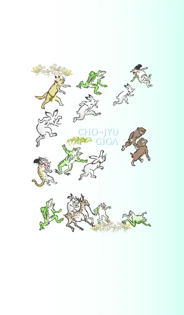 [LINE着せ替え] Happy happy,"Choujyugiga".の画像1