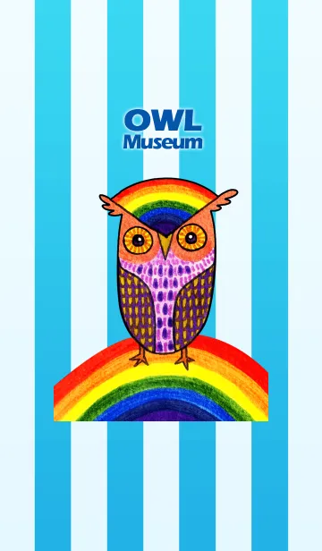 [LINE着せ替え] OWL Museum 5 - Rainbow Owlの画像1