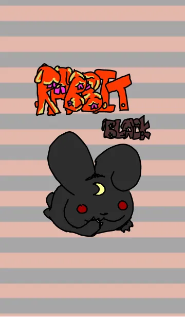 [LINE着せ替え] rabbit blackの画像1