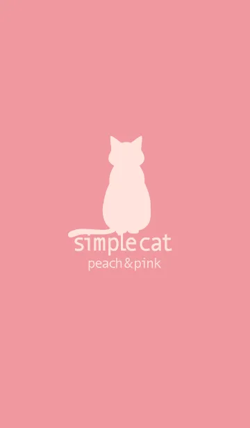 [LINE着せ替え] simple cat peach＆pinkの画像1