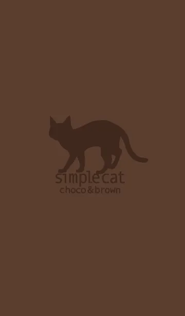 [LINE着せ替え] simple cat choco＆brownの画像1