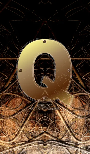 スチームパンクなイニシャル「Q」の着せ替えメイン画像