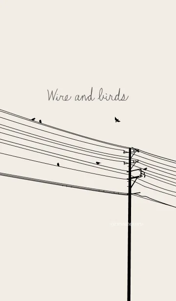 [LINE着せ替え] 電線と鳥の画像1