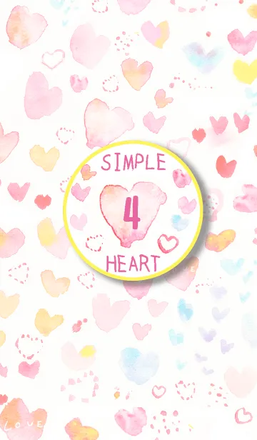 [LINE着せ替え] SIMPLE HEART 04♡の画像1
