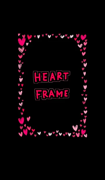 [LINE着せ替え] ハートのフレーム 2の画像1