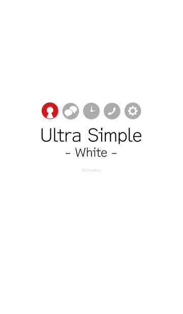 ウルトラシンプル - WhiteのLINE着せ替え
