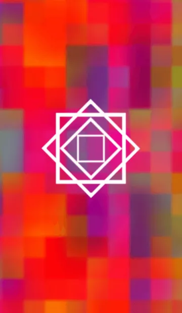 [LINE着せ替え] Warm color Geometric patternの画像1