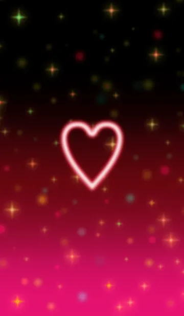 [LINE着せ替え] Shiny neon heartの画像1