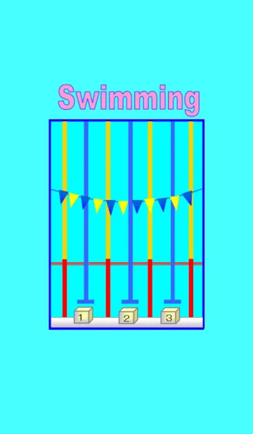 [LINE着せ替え] Swiming themeの画像1