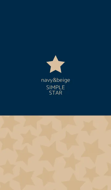 [LINE着せ替え] Simple star navy＆beigeの画像1