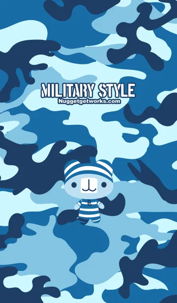 [LINE着せ替え] Military Style  -カモフラージュブルー-の画像1