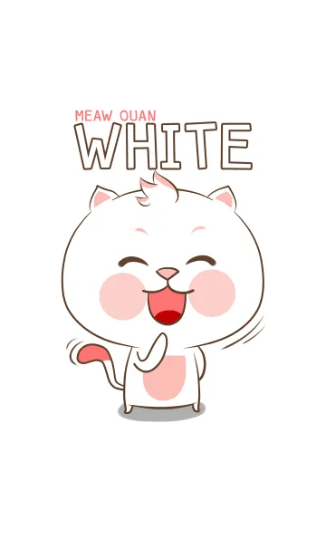 [LINE着せ替え] Meaw Ouan (White)の画像1