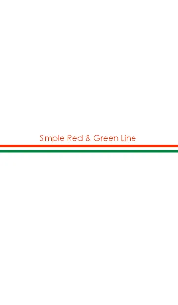 [LINE着せ替え] Simple Red ＆ Green Lineの画像1