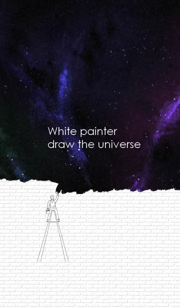 [LINE着せ替え] White painter draw the universeの画像1