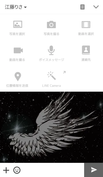 [LINE着せ替え] Wings in the night sky.の画像4